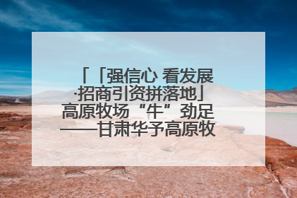 「强信心 看发展·招商引资拼落地」高原牧场“牛”劲足——甘肃华予高原牧场高标准奶牛肉牛养殖项目一线见闻