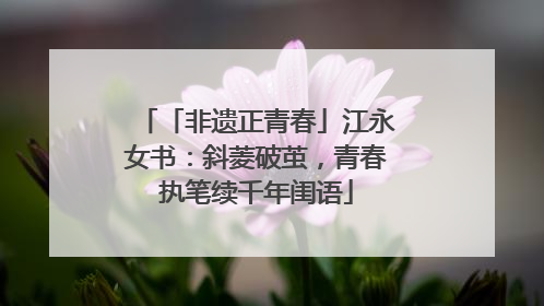 「非遗正青春」江永女书：斜菱破茧，青春执笔续千年闺语