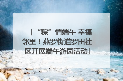 “粽”情端午 幸福邻里！燕罗街道罗田社区开展端午游园活动