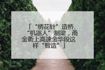 “绣花针”造桥、“机器人”制梁，甬金衢上高速金华段这样“智造”
