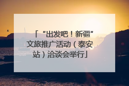“出发吧！新疆”文旅推广活动（泰安站）洽谈会举行