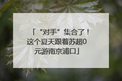 “对手”集合了！这个夏天跟着苏超0元游南京浦口