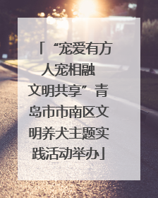 “宠爱有方 人宠相融 文明共享”青岛市市南区文明养犬主题实践活动举办