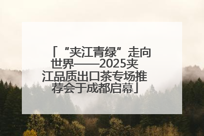 “夹江青绿”走向世界——2025夹江品质出口茶专场推荐会于成都启幕