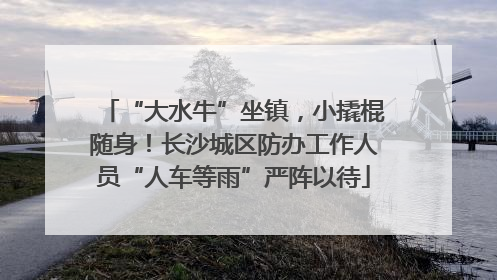 “大水牛”坐镇，小撬棍随身！长沙城区防办工作人员“人车等雨”严阵以待