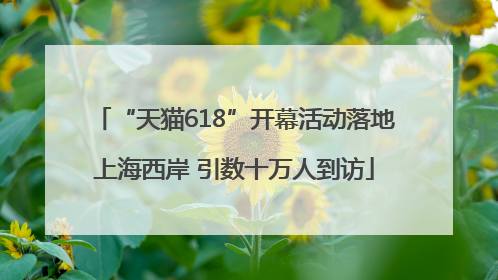 “天猫618”开幕活动落地上海西岸 引数十万人到访