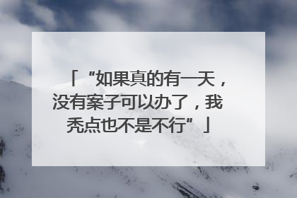 “如果真的有一天，没有案子可以办了，我秃点也不是不行”