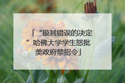 “极其错误的决定”哈佛大学学生怒批美政府禁招令