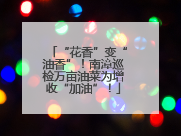 “花香”变“油香”！南漳巡检万亩油菜为增收“加油”！