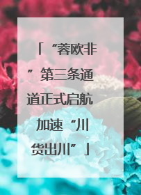 “蓉欧非”第三条通道正式启航 加速“川货出川”