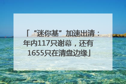 “迷你基”加速出清：年内117只谢幕，还有1655只在清盘边缘