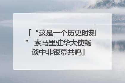 “这是一个历史时刻” 索马里驻华大使畅谈中非银幕共鸣