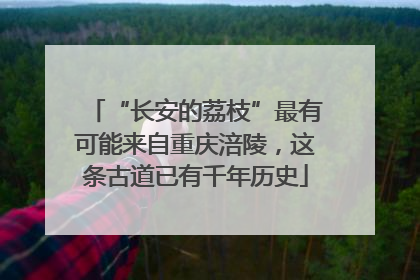 “长安的荔枝”最有可能来自重庆涪陵，这条古道已有千年历史