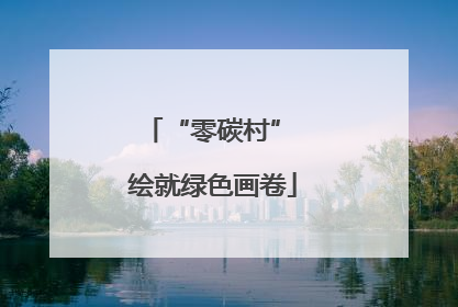 “零碳村” 绘就绿色画卷