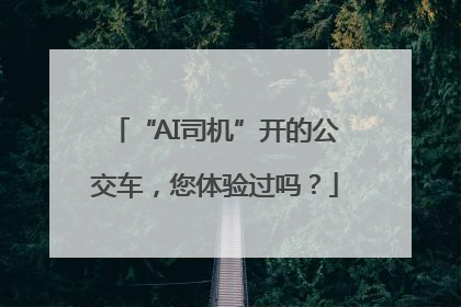 “AI司机”开的公交车，您体验过吗？