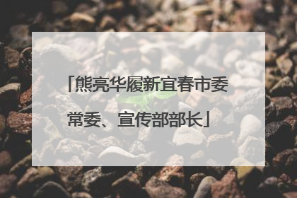 熊亮华履新宜春市委常委、宣传部部长