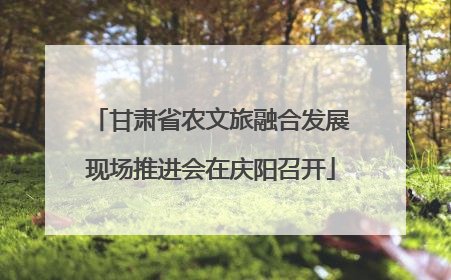 甘肃省农文旅融合发展现场推进会在庆阳召开