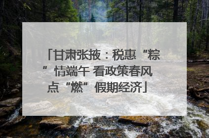 甘肃张掖：税惠“粽”情端午 看政策春风点“燃”假期经济