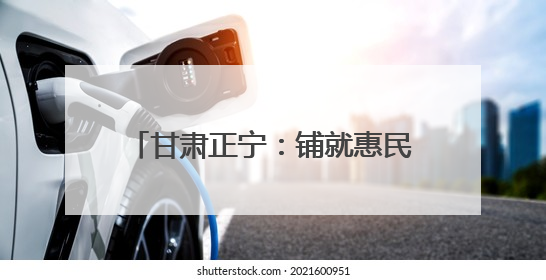 甘肃正宁：铺就惠民“幸福路” 跑出乡村振兴“加速度”