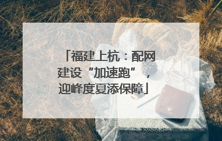 福建上杭：配网建设“加速跑”，迎峰度夏添保障