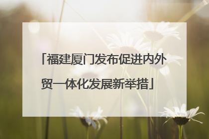 福建厦门发布促进内外贸一体化发展新举措