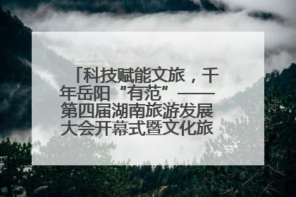 科技赋能文旅，千年岳阳“有范”——第四届湖南旅游发展大会开幕式暨文化旅游推介会侧记