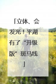 立体、会发光！平湖有了“升级版”斑马线