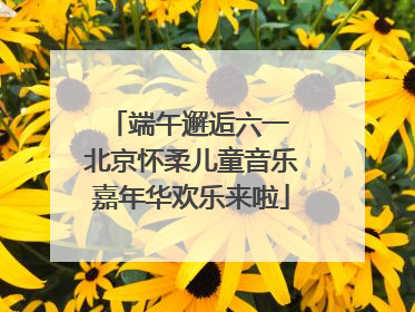 端午邂逅六一 北京怀柔儿童音乐嘉年华欢乐来啦