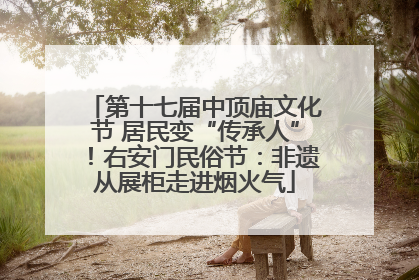 第十七届中顶庙文化节 居民变“传承人”！右安门民俗节：非遗从展柜走进烟火气