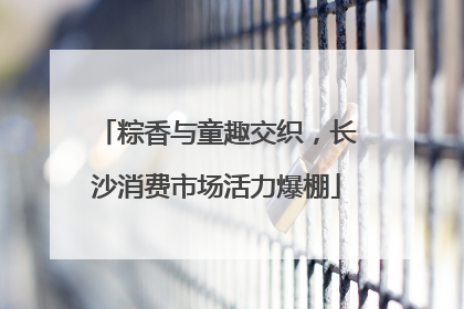 粽香与童趣交织，长沙消费市场活力爆棚