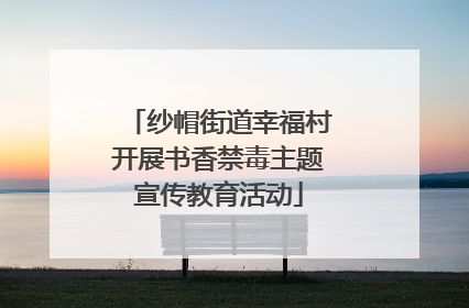 纱帽街道幸福村开展书香禁毒主题宣传教育活动