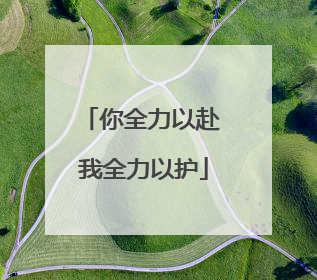 你全力以赴 我全力以护
