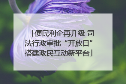 便民利企再升级 司法行政审批“开放日”搭建政民互动新平台