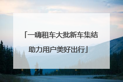 一嗨租车大批新车集结 助力用户美好出行