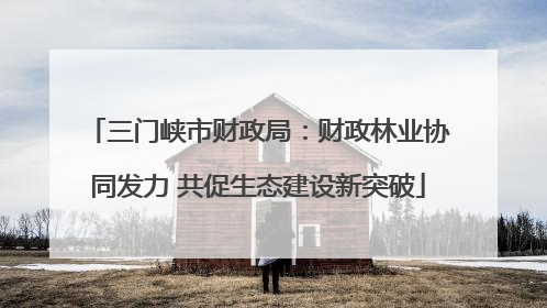三门峡市财政局：财政林业协同发力 共促生态建设新突破