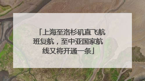 上海至洛杉矶直飞航班复航，至中亚国家航线又将开通一条