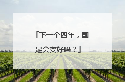 下一个四年，国足会变好吗？