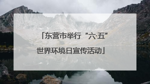 东营市举行“六·五”世界环境日宣传活动