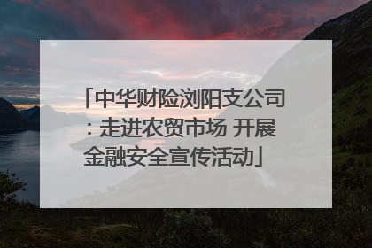 中华财险浏阳支公司：走进农贸市场 开展金融安全宣传活动