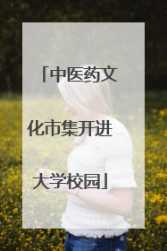 中医药文化市集开进大学校园