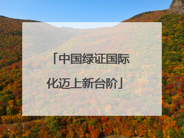 中国绿证国际化迈上新台阶
