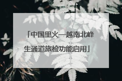 中国里火—越南北峰生通道旅检功能启用