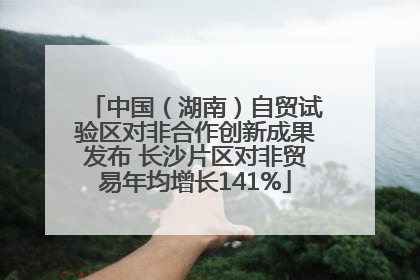 中国（湖南）自贸试验区对非合作创新成果发布 长沙片区对非贸易年均增长141%