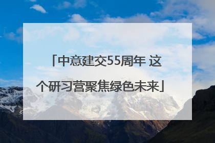 中意建交55周年 这个研习营聚焦绿色未来