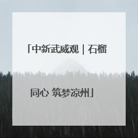 中新武威观｜石榴同心 筑梦凉州