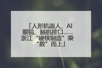 人形机器人、AI眼镜、脑机接口……浙江“硬核制造”乘“数”而上