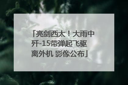 亮剑西太！大雨中歼-15带弹起飞驱离外机 影像公布