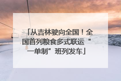 从吉林驶向全国！全国首列粮食多式联运“一单制”班列发车
