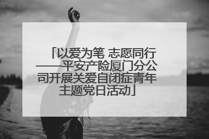 以爱为笔 志愿同行——平安产险厦门分公司开展关爱自闭症青年主题党日活动