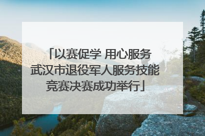 以赛促学 用心服务 武汉市退役军人服务技能竞赛决赛成功举行